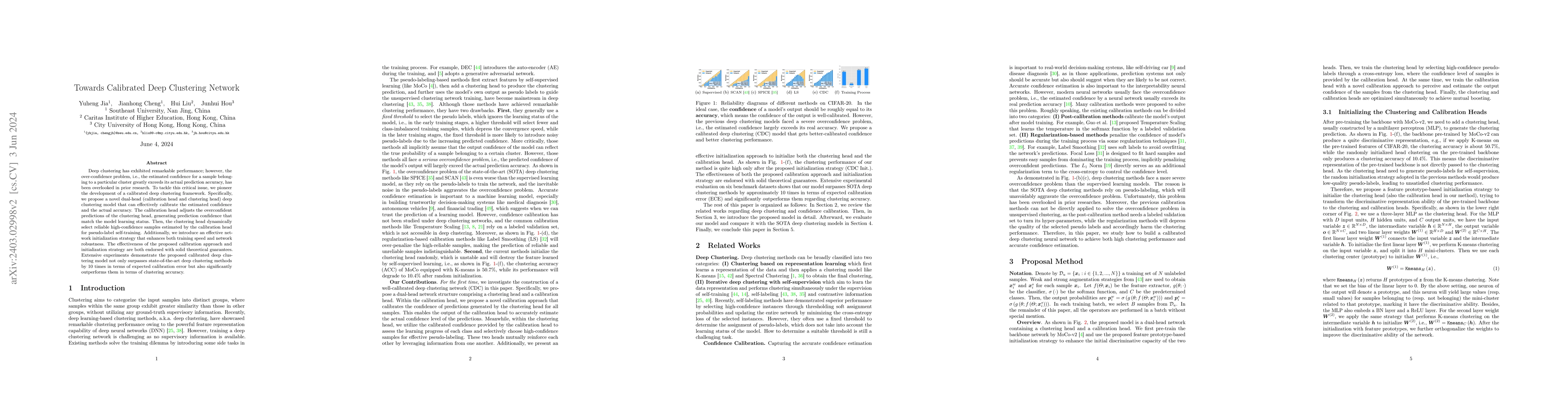 Thumbnail for Towards Calibrated Deep Clustering Network