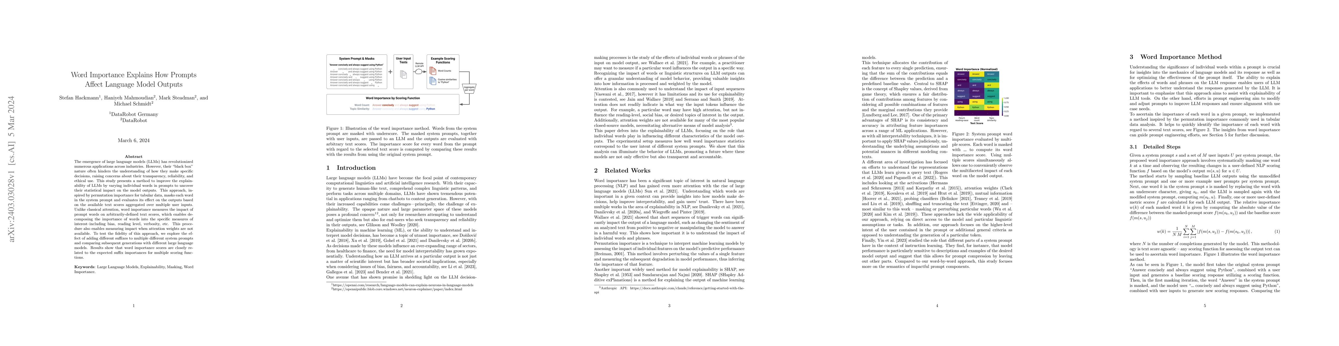 Thumbnail for Word Importance Explains How Prompts Affect Language Model Outputs