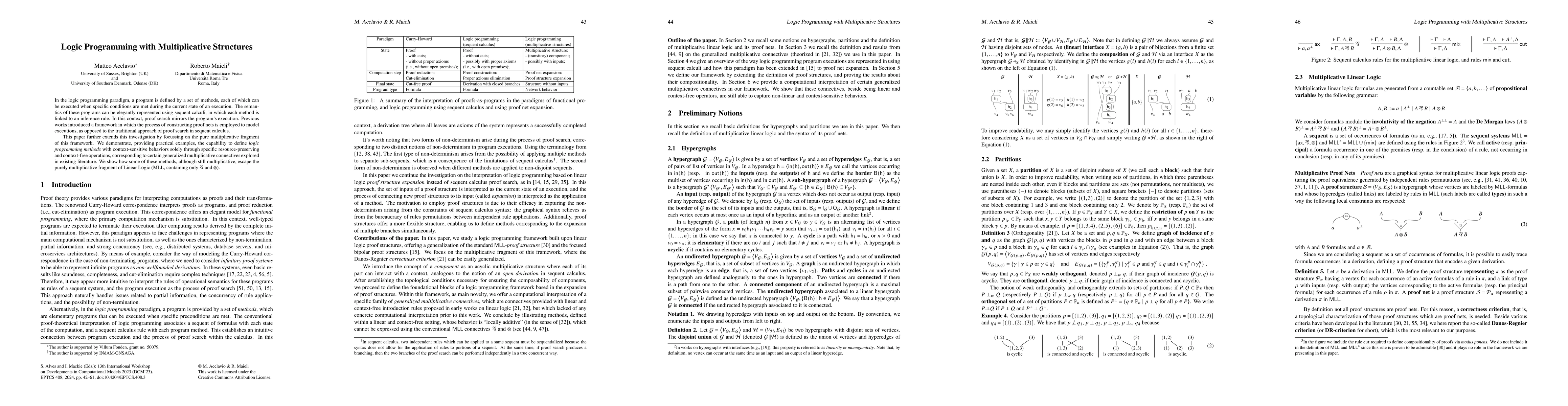 Thumbnail for Logic Programming with Multiplicative Structures
