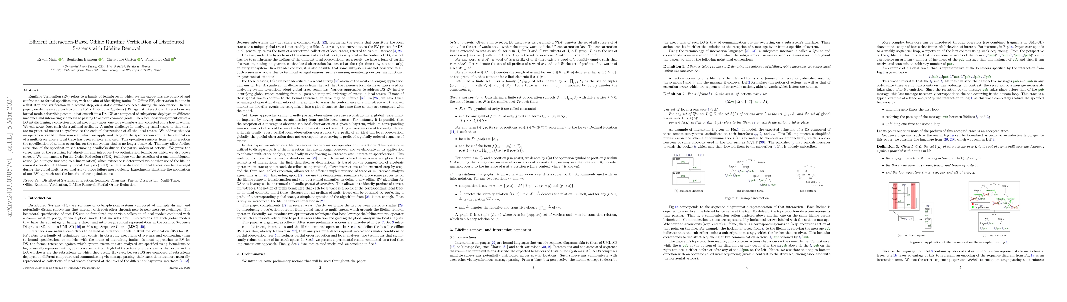 Thumbnail for Efficient Interaction-Based Offline Runtime Verification of Distributed
  Systems with Lifeline Removal