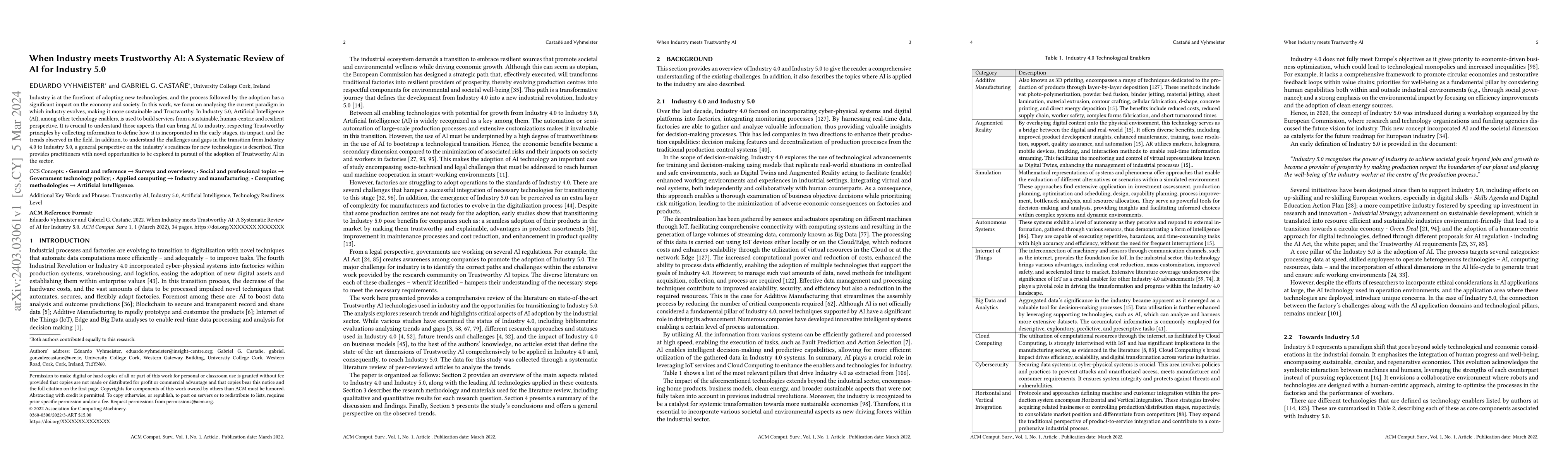 Thumbnail for When Industry meets Trustworthy AI: A Systematic Review of AI for
  Industry 5.0