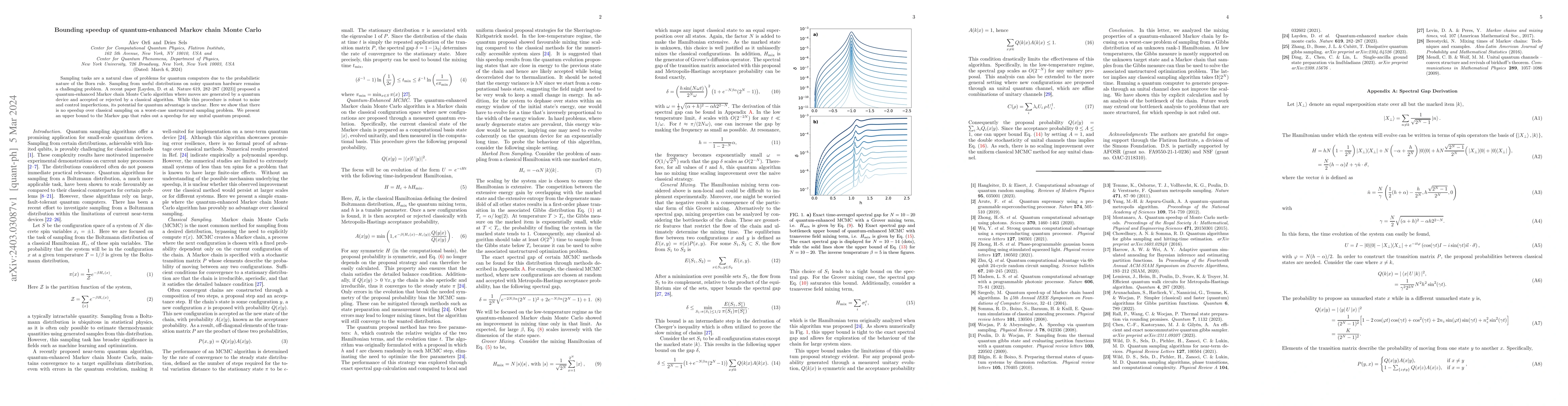 Thumbnail for Bounding speedup of quantum-enhanced Markov chain Monte Carlo