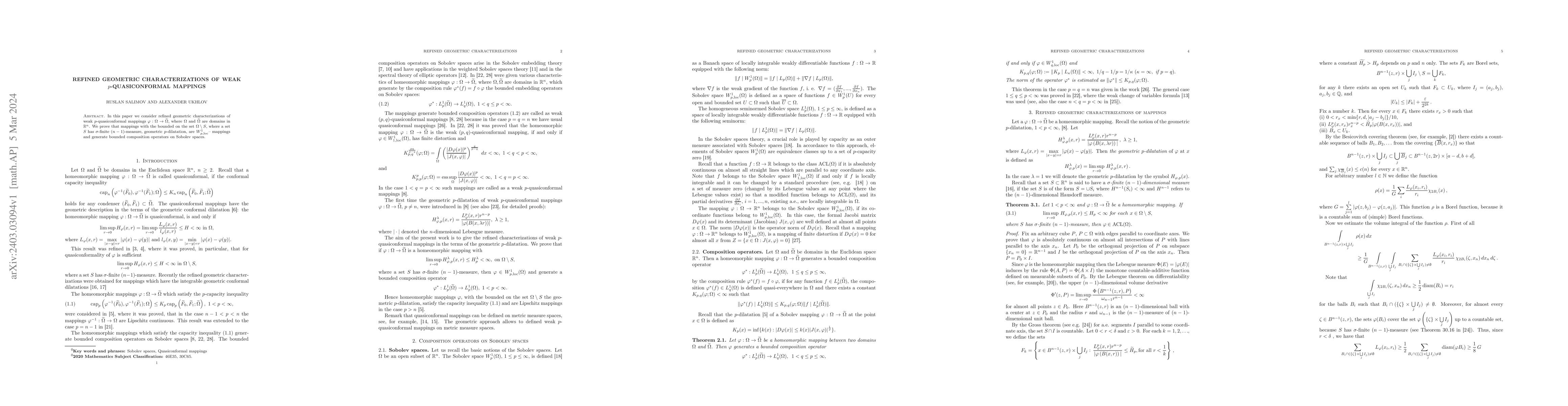 Thumbnail for Refined geometric characterizations of weak $p$-quasiconformal mappings