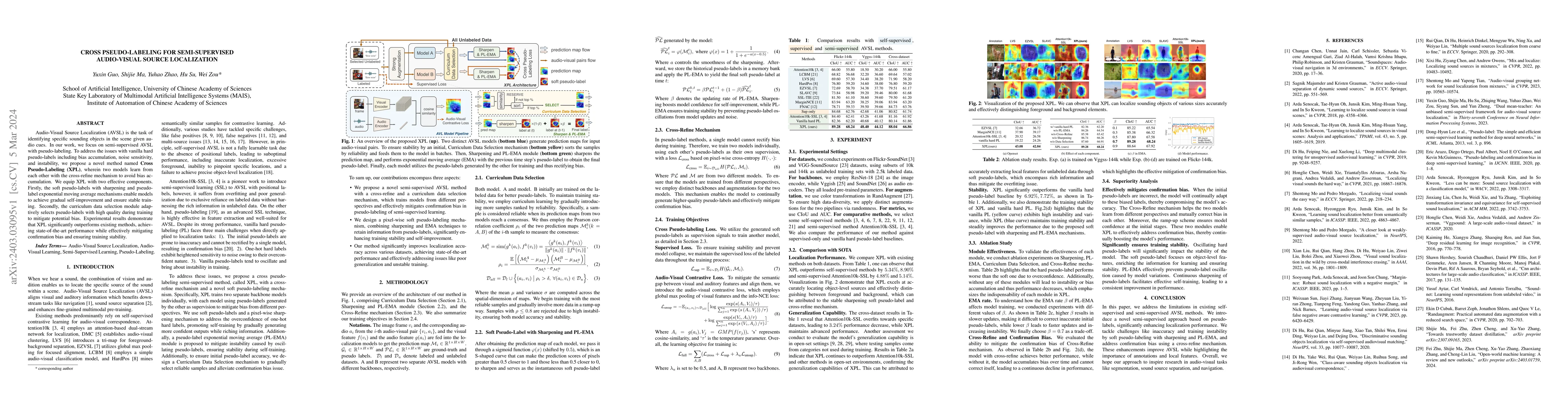 Thumbnail for Cross Pseudo-Labeling for Semi-Supervised Audio-Visual Source
  Localization