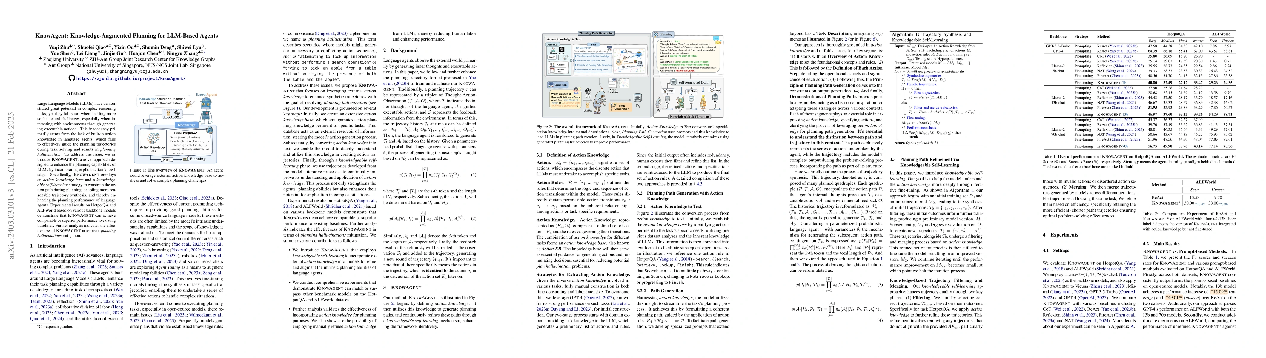 Thumbnail for KnowAgent: Knowledge-Augmented Planning for LLM-Based Agents