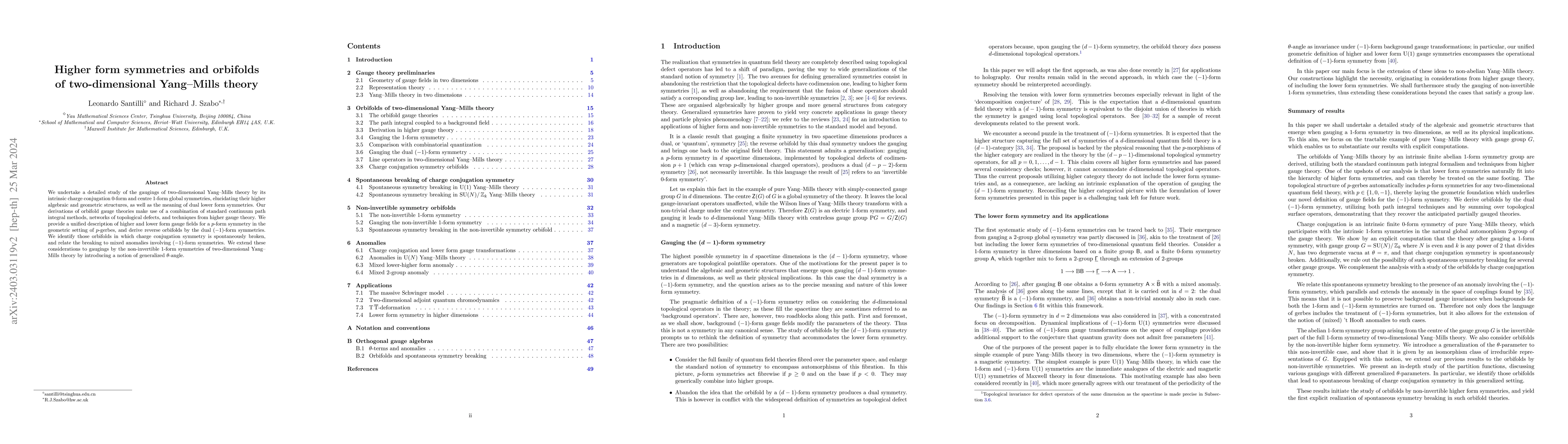 Thumbnail for Higher form symmetries and orbifolds of two-dimensional Yang-Mills
  theory