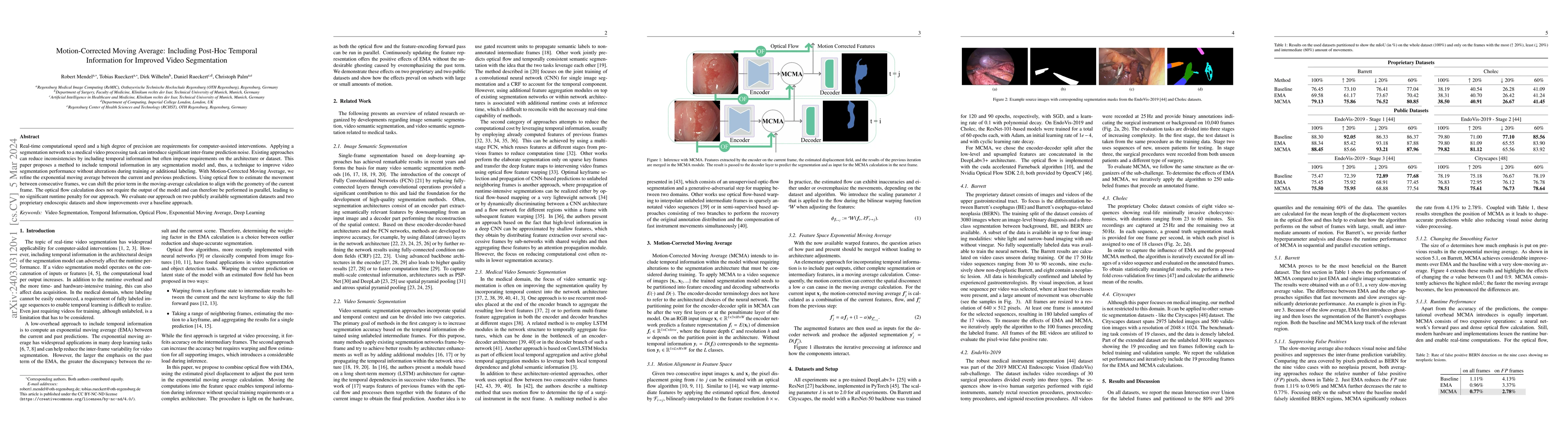Thumbnail for Motion-Corrected Moving Average: Including Post-Hoc Temporal Information
  for Improved Video Segmentation