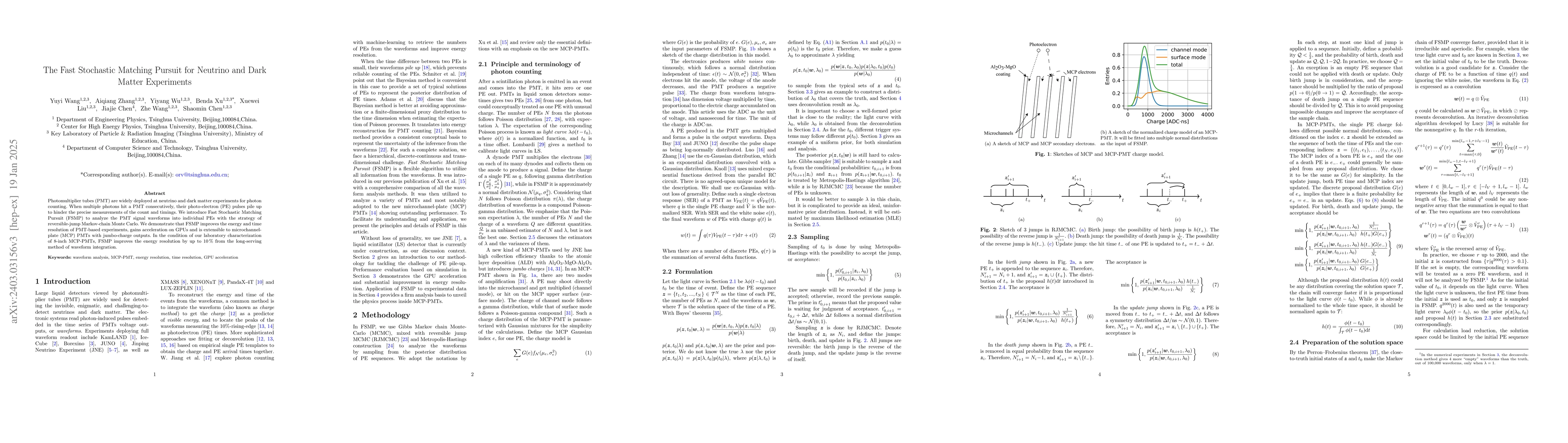 Thumbnail for The Fast Stochastic Matching Pursuit for Neutrino and Dark Matter
  Experiments
