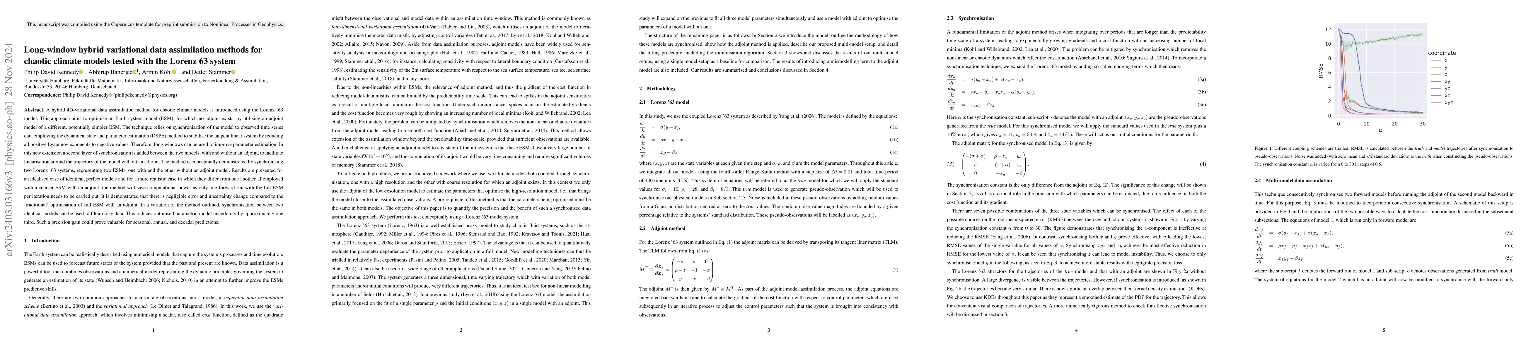 Thumbnail for Hybrid data assimilation techniques using the adjoint method in a
  coupled Lorenz system