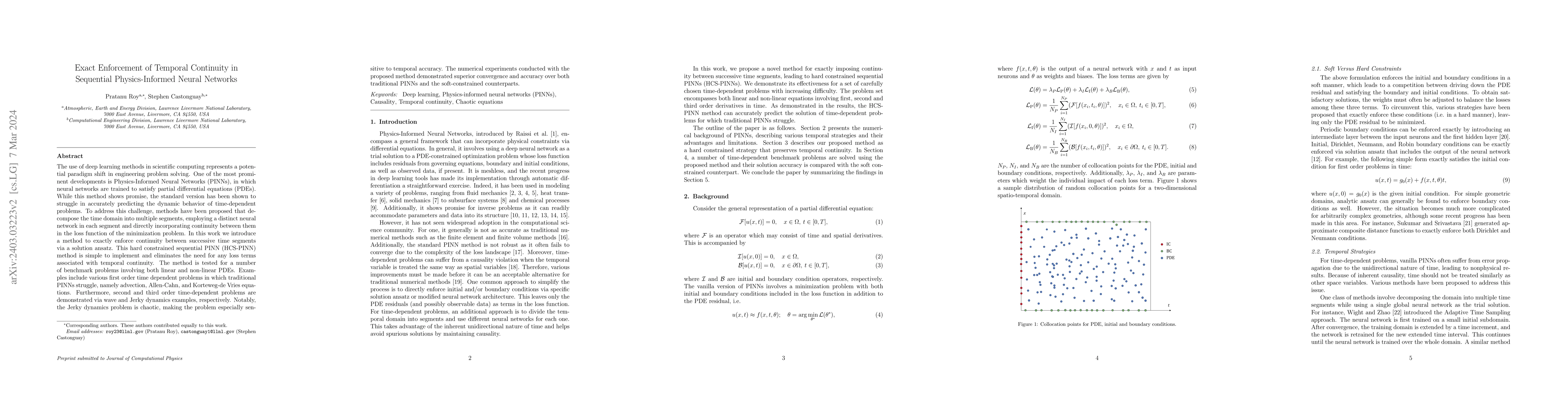 Thumbnail for Exact Enforcement of Temporal Continuity in Sequential Physics-Informed
  Neural Networks