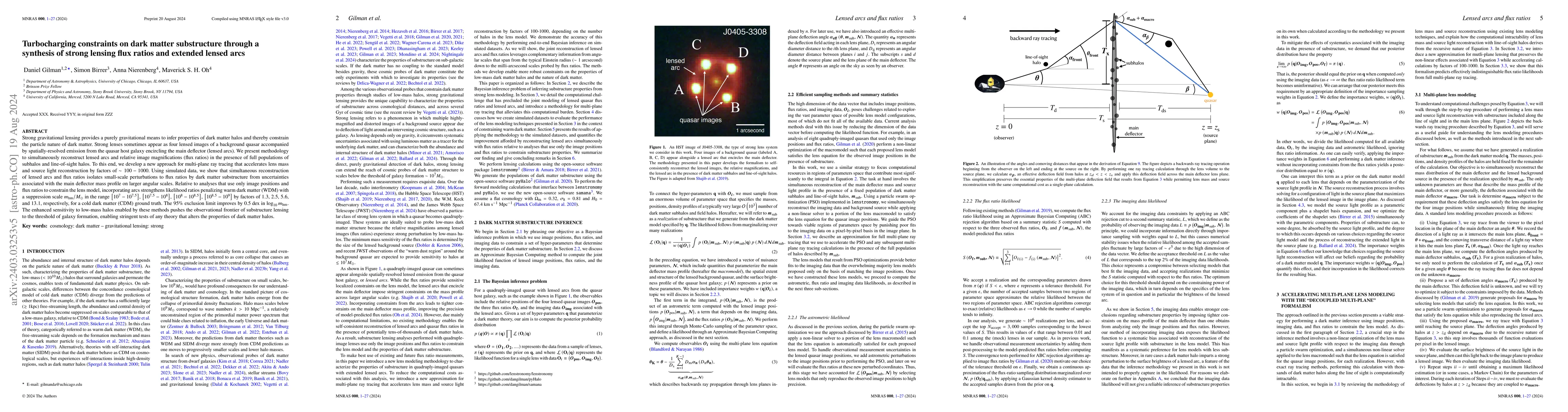Thumbnail for Turbocharging constraints on dark matter substructure through a
  synthesis of strong lensing flux ratios and extended lensed arcs