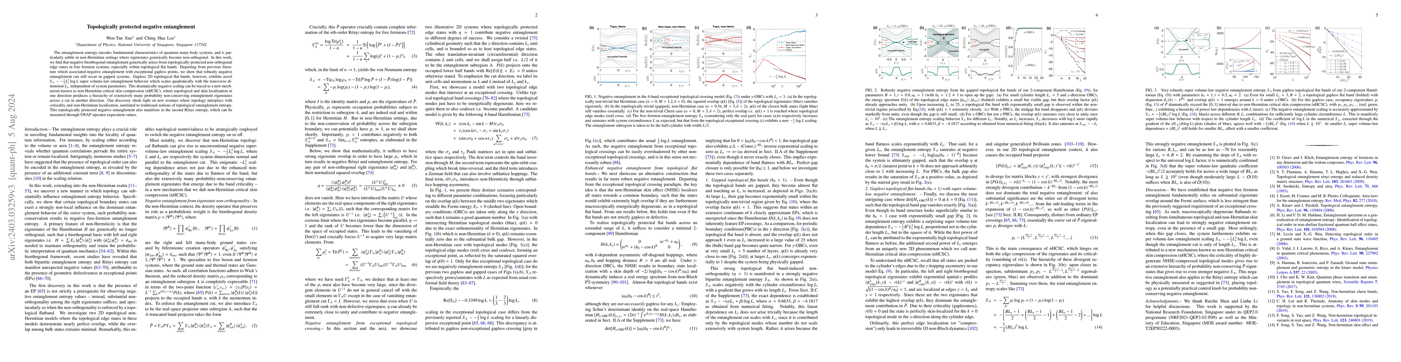 Thumbnail for Topologically protected negative entanglement