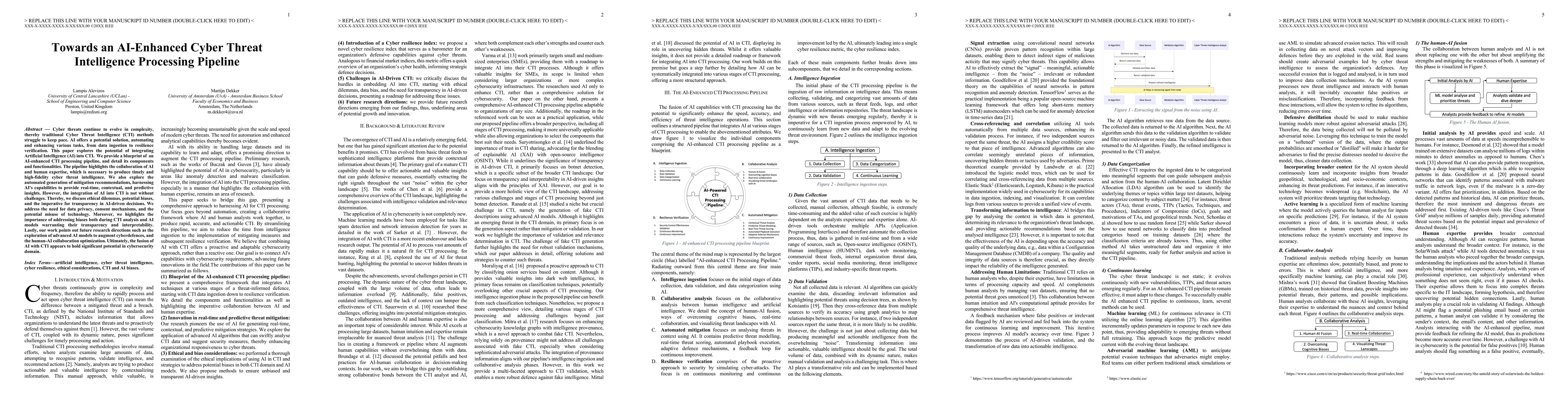 Thumbnail for Towards an AI-Enhanced Cyber Threat Intelligence Processing Pipeline
