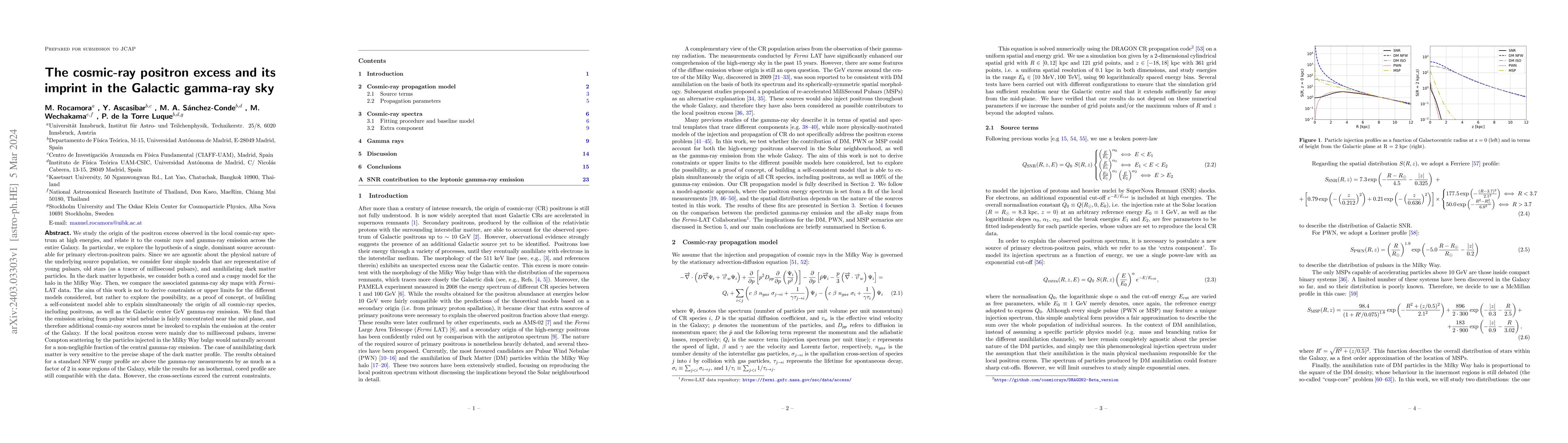Thumbnail for The cosmic-ray positron excess and its imprint in the Galactic gamma-ray
  sky