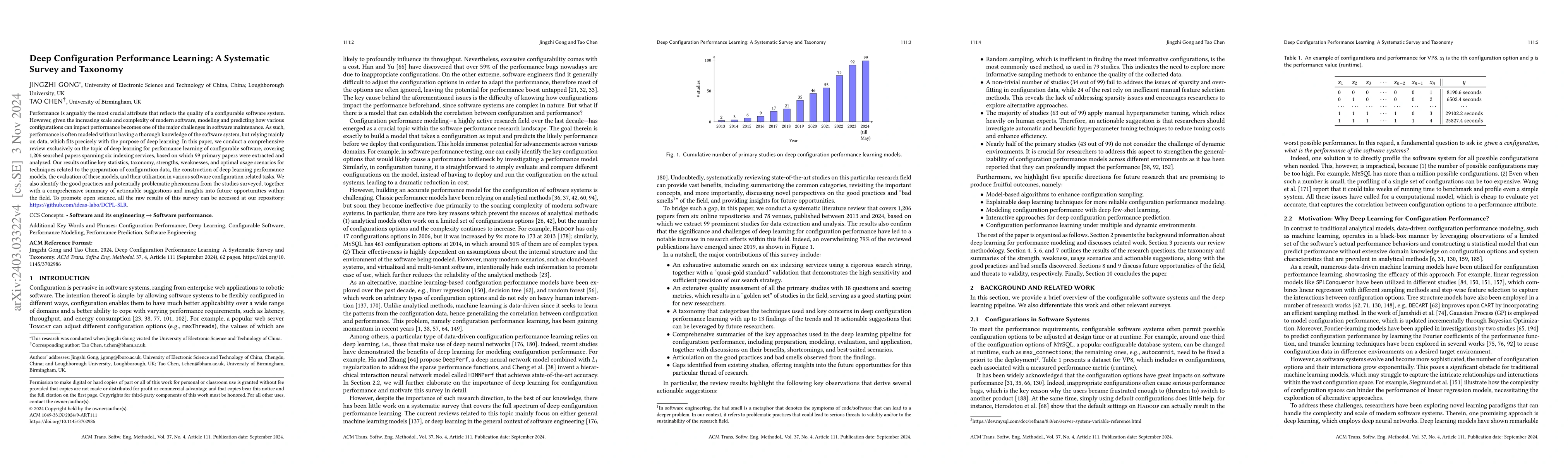 Thumbnail for Deep Configuration Performance Learning: A Systematic Survey and
  Taxonomy