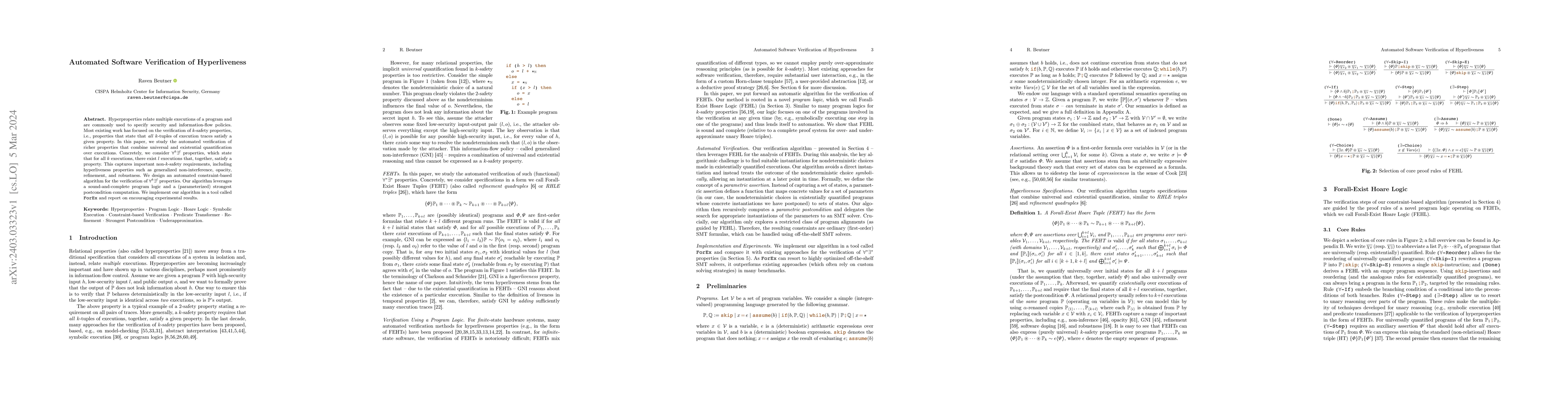 Thumbnail for Automated Software Verification of Hyperliveness