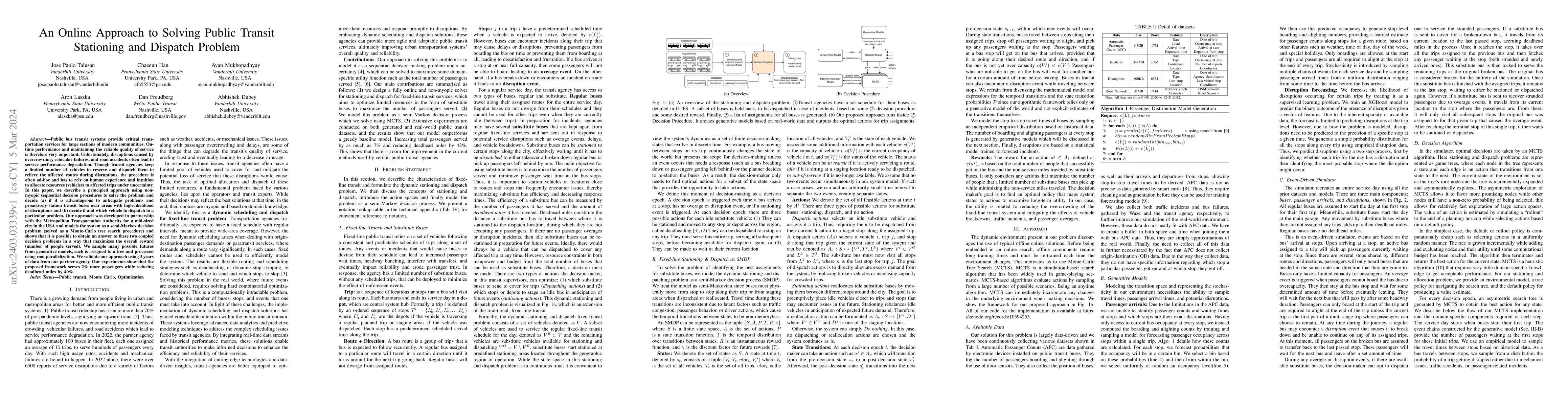 Thumbnail for An Online Approach to Solving Public Transit Stationing and Dispatch
  Problem