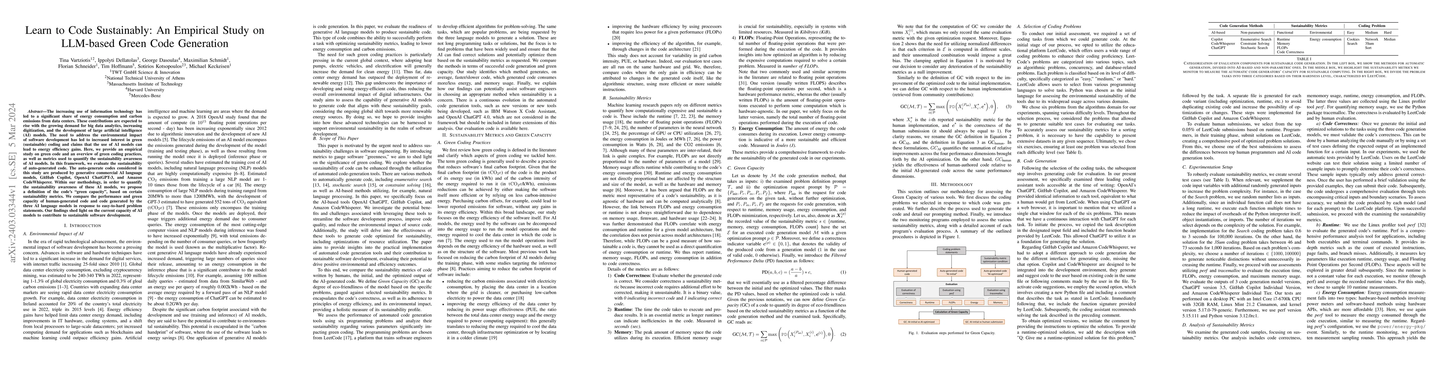 Thumbnail for Learn to Code Sustainably: An Empirical Study on LLM-based Green Code
  Generation