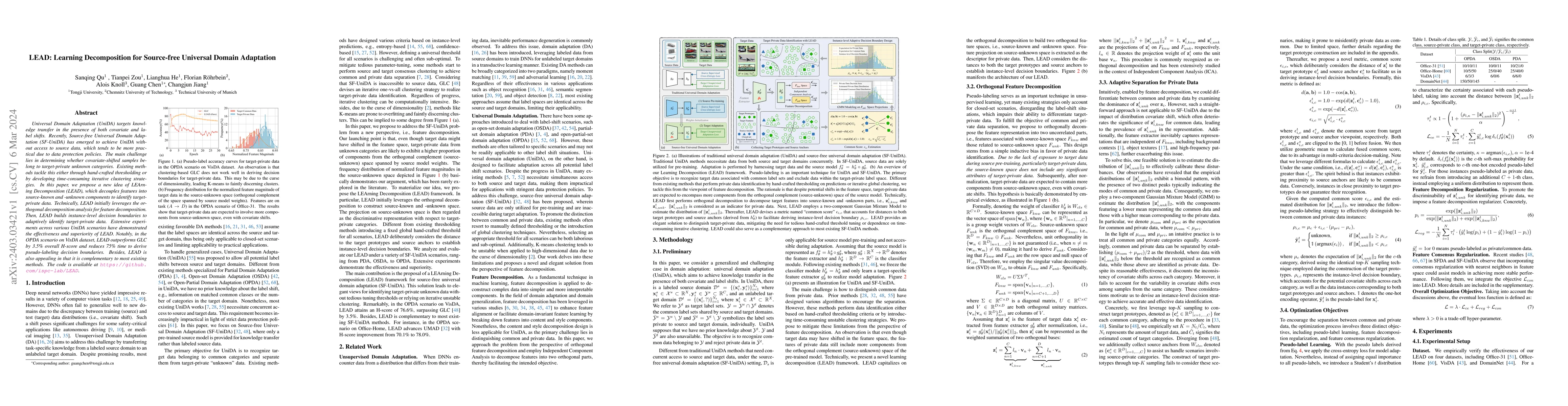Thumbnail for LEAD: Learning Decomposition for Source-free Universal Domain Adaptation