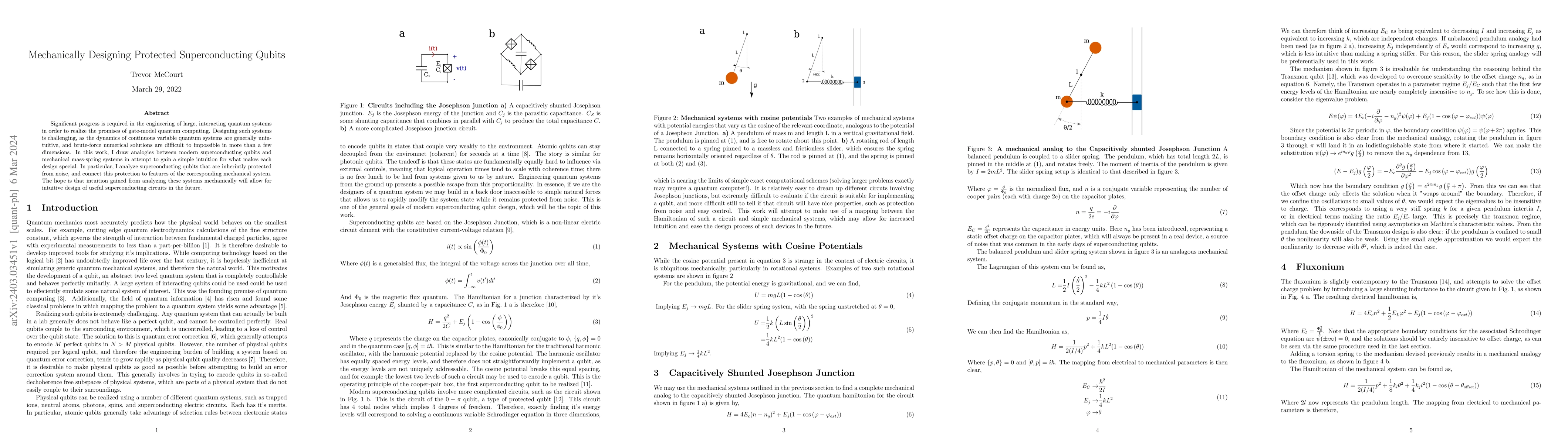 Thumbnail for Mechanically Designing Protected Superconducting Qubits
