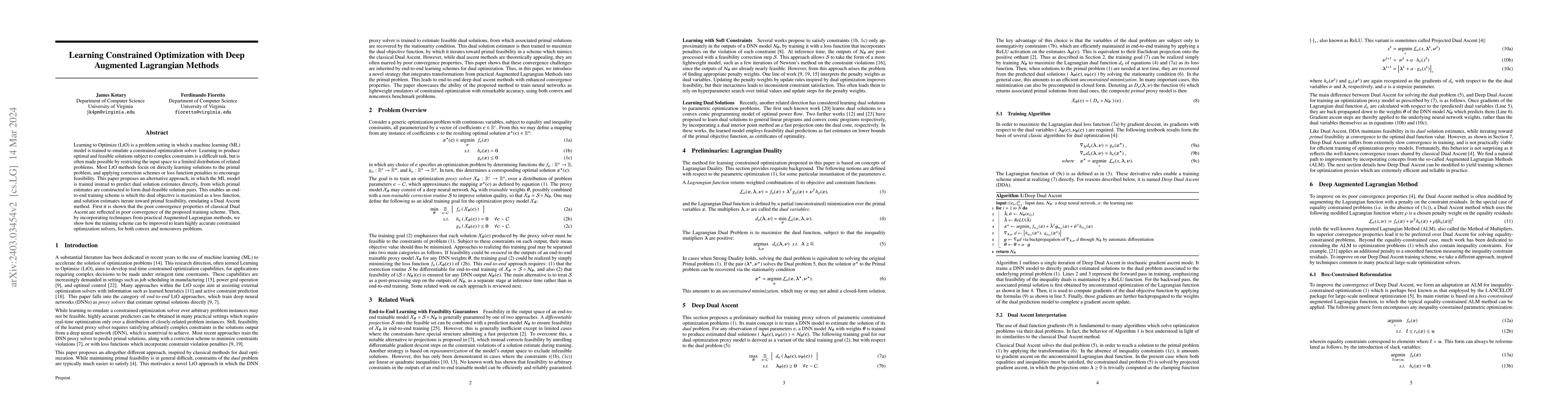 Thumbnail for Learning Constrained Optimization with Deep Augmented Lagrangian Methods
