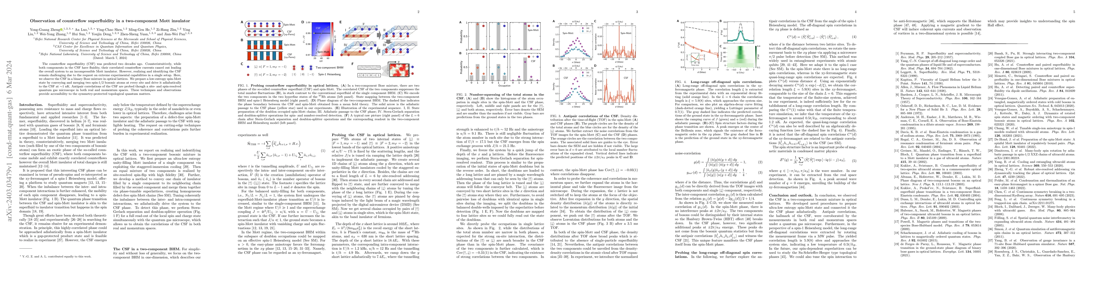 Thumbnail for Observation of counterflow superfluidity in a two-component Mott
  insulator