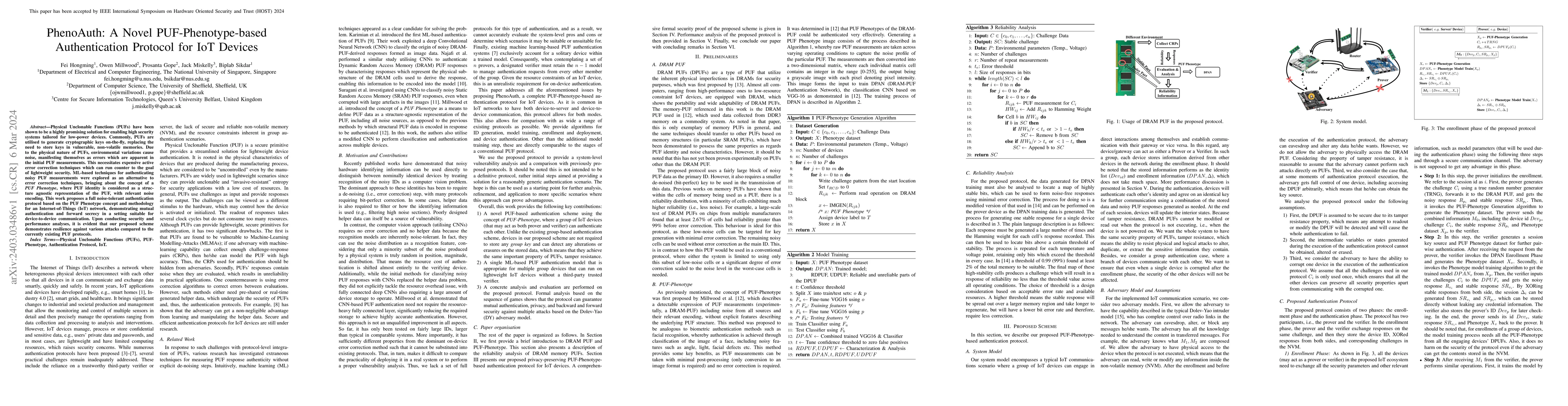 Thumbnail for PhenoAuth: A Novel PUF-Phenotype-based Authentication Protocol for IoT
  Devices