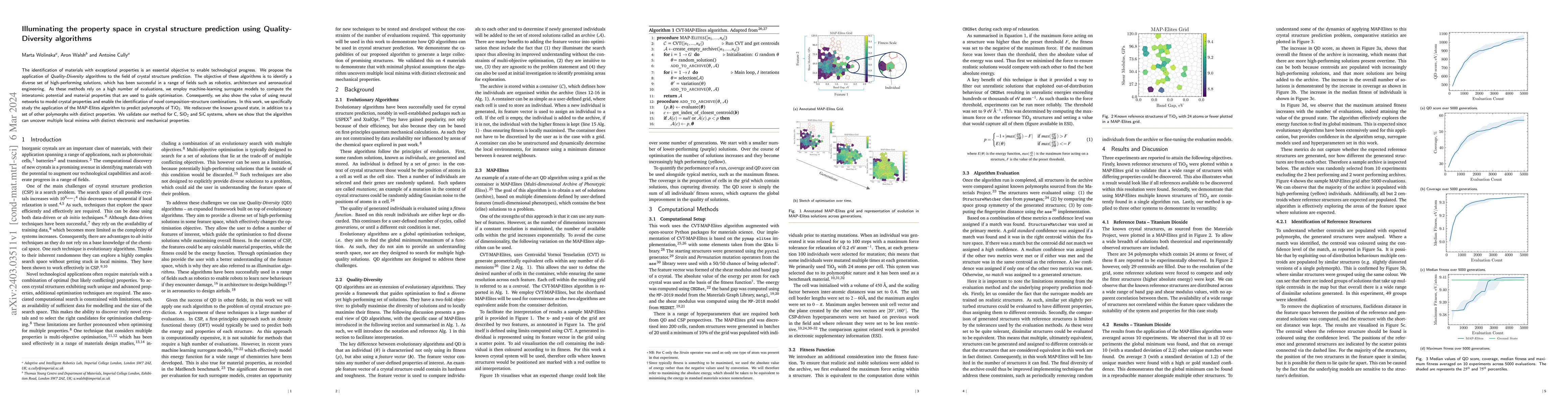 Thumbnail for Illuminating the property space in crystal structure prediction using
  Quality-Diversity algorithms