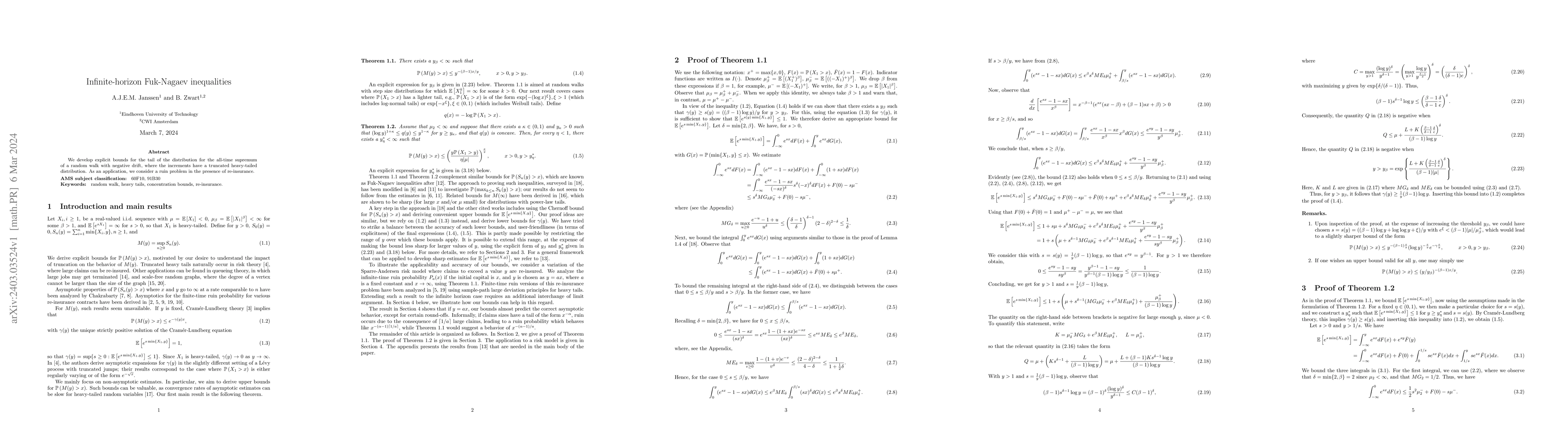 Thumbnail for Infinite-horizon Fuk-Nagaev inequalities