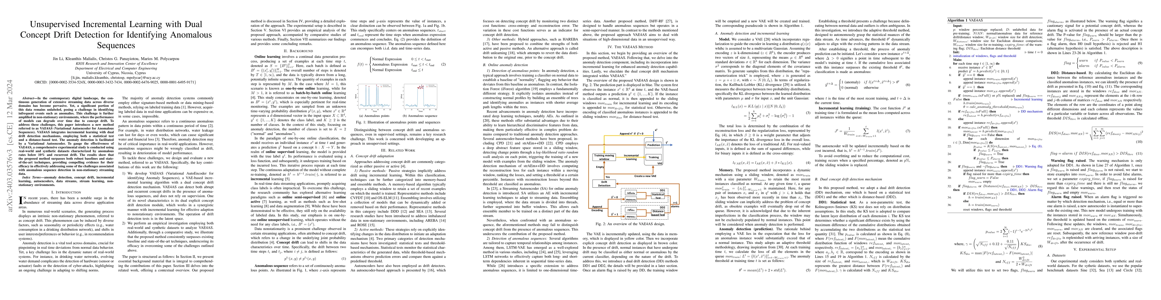 Thumbnail for Unsupervised Incremental Learning with Dual Concept Drift Detection for
  Identifying Anomalous Sequences