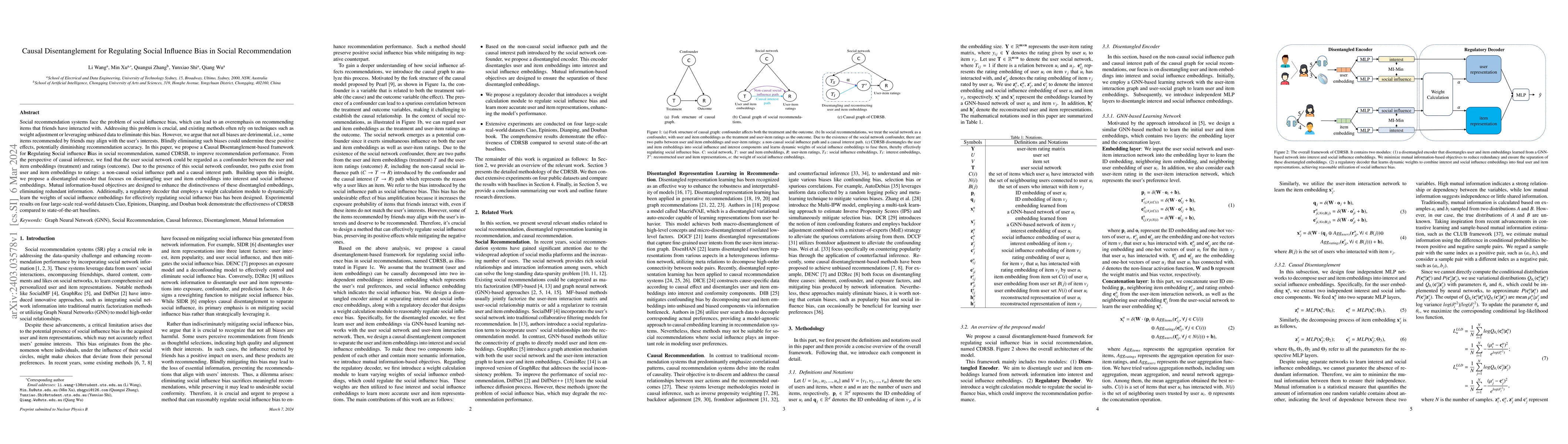 Thumbnail for Causal Disentanglement for Regulating Social Influence Bias in Social
  Recommendation