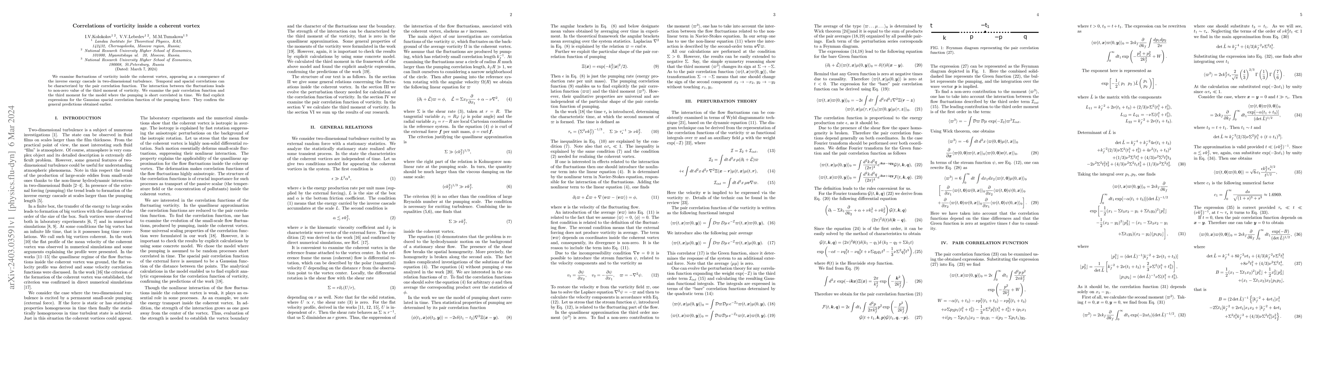 Thumbnail for Correlations of vorticity inside a coherent vortex