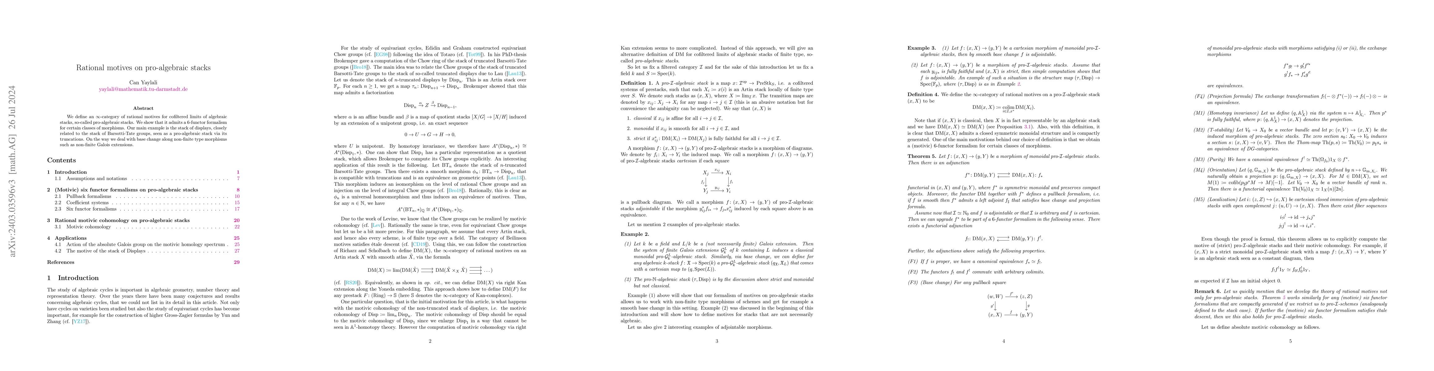 Thumbnail for Rational motives on pro-algebraic stacks
