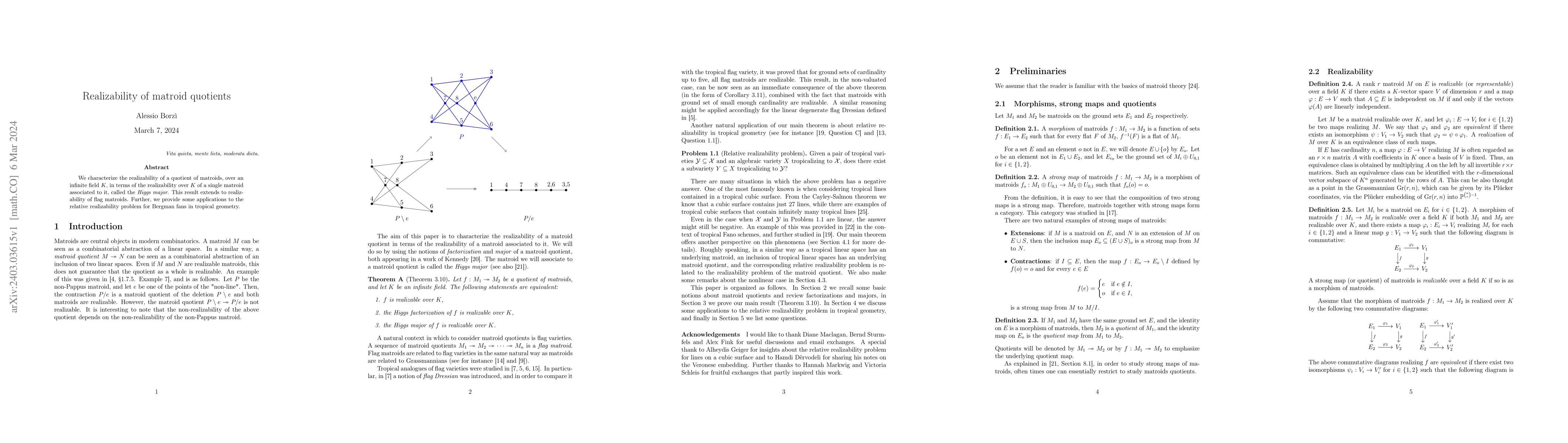 Thumbnail for Realizability of matroid quotients