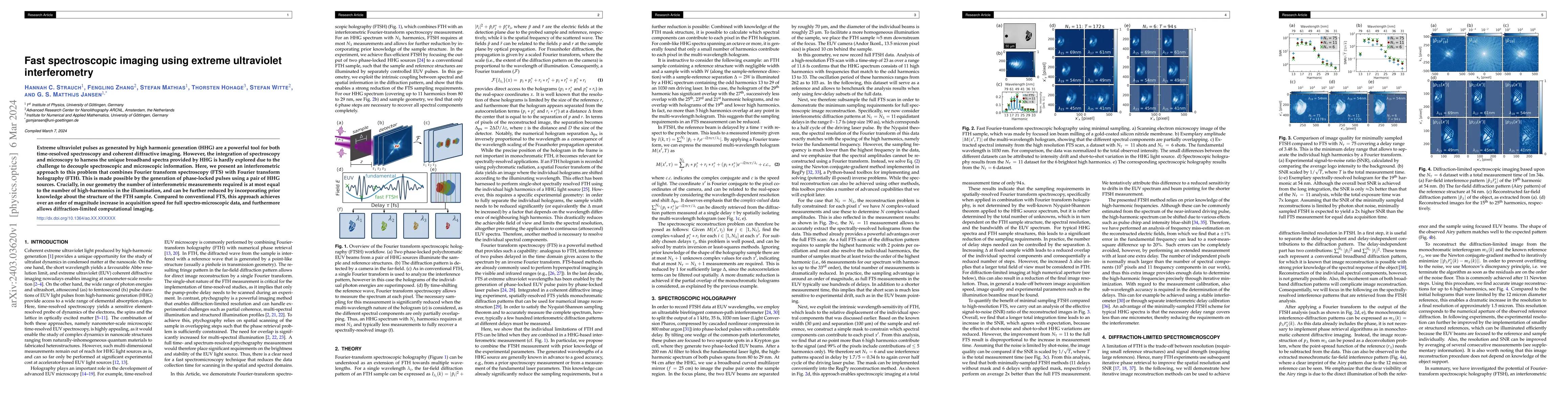 Thumbnail for Fast spectroscopic imaging using extreme ultraviolet interferometry