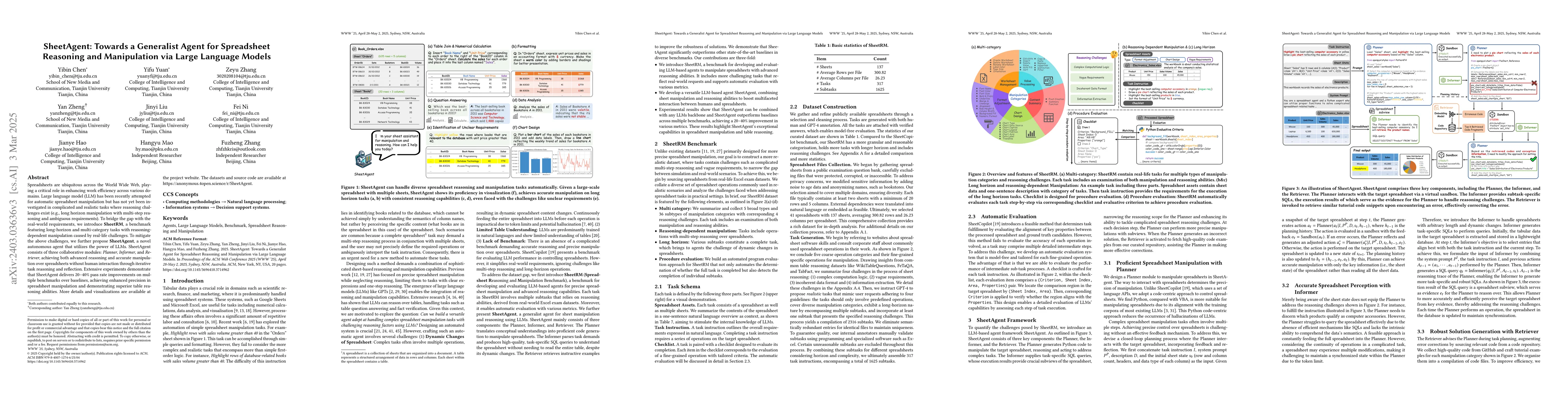Thumbnail for SheetAgent: A Generalist Agent for Spreadsheet Reasoning and
  Manipulation via Large Language Models
