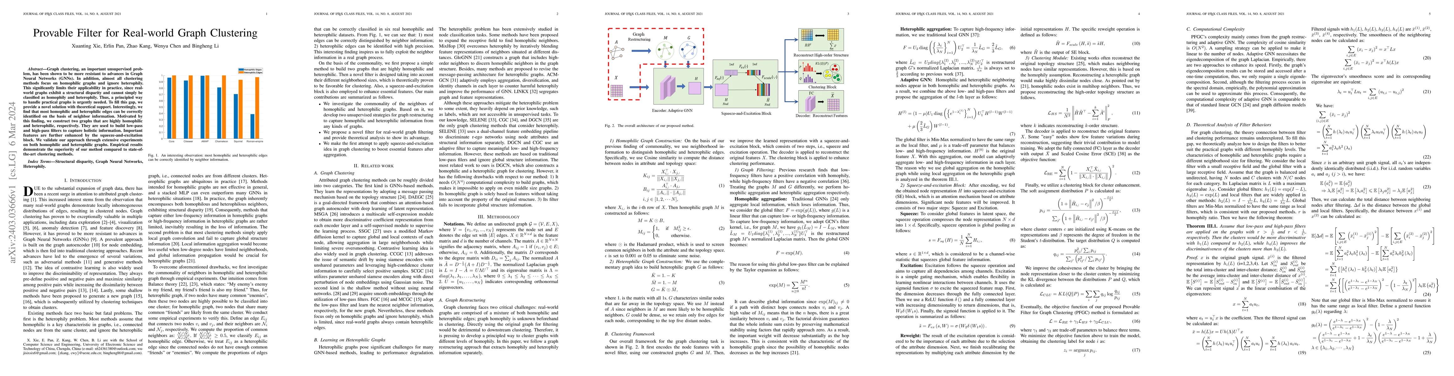 Thumbnail for Provable Filter for Real-world Graph Clustering