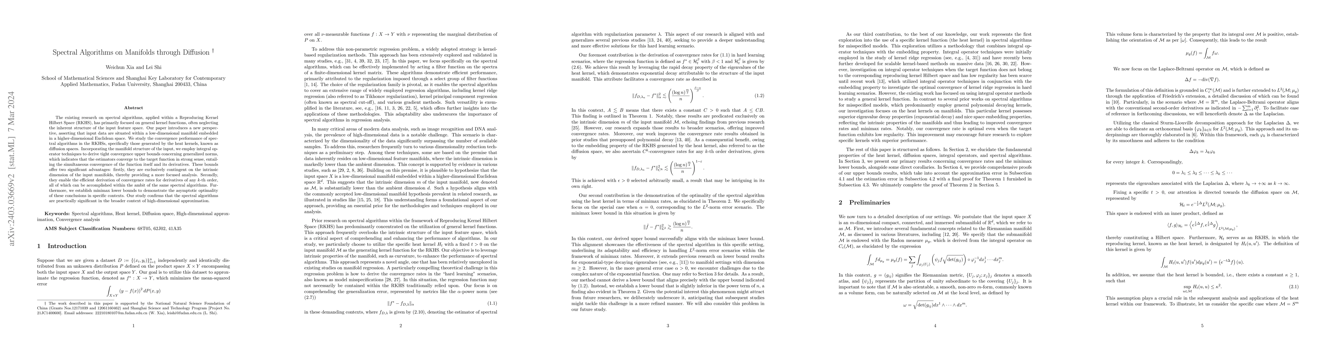 Thumbnail for Spectral Algorithms on Manifolds through Diffusion