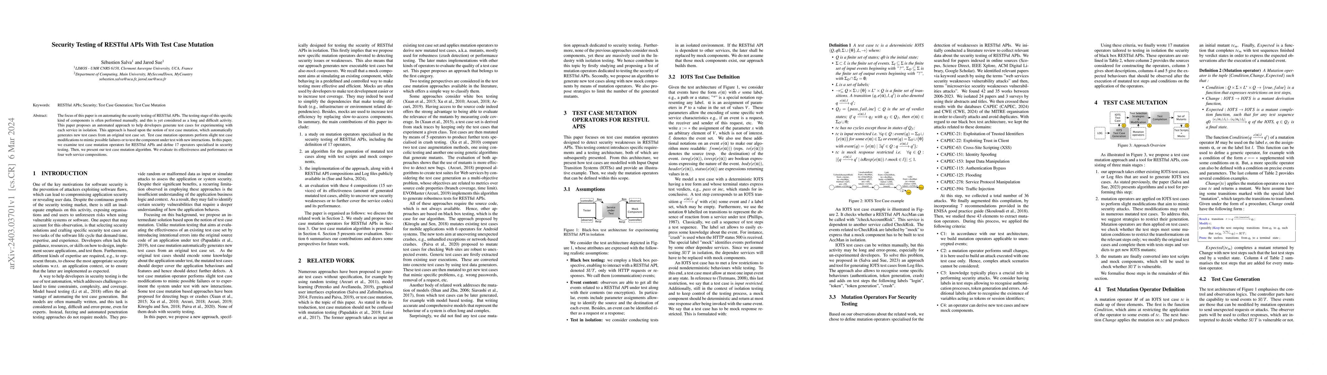Thumbnail for Security Testing of RESTful APIs With Test Case Mutation