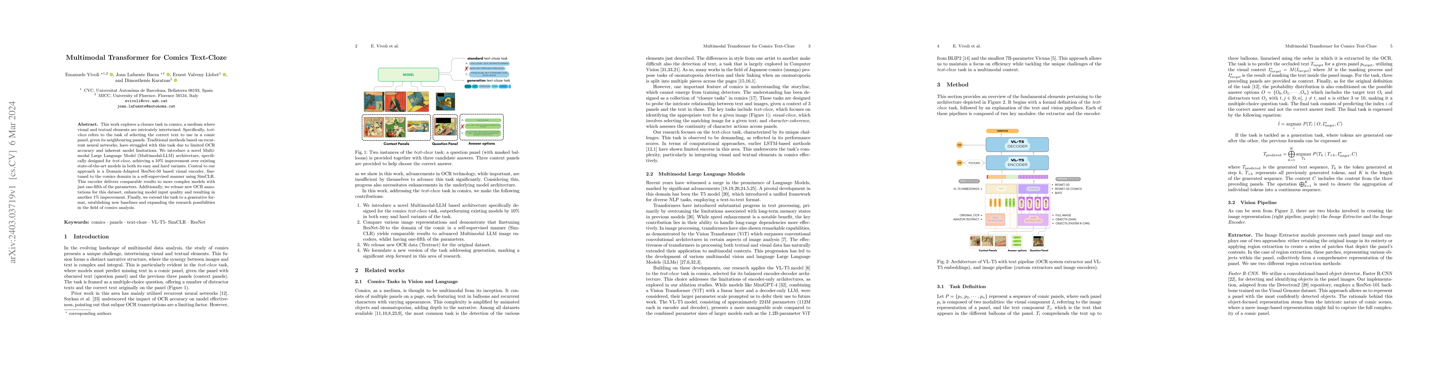 Thumbnail for Multimodal Transformer for Comics Text-Cloze