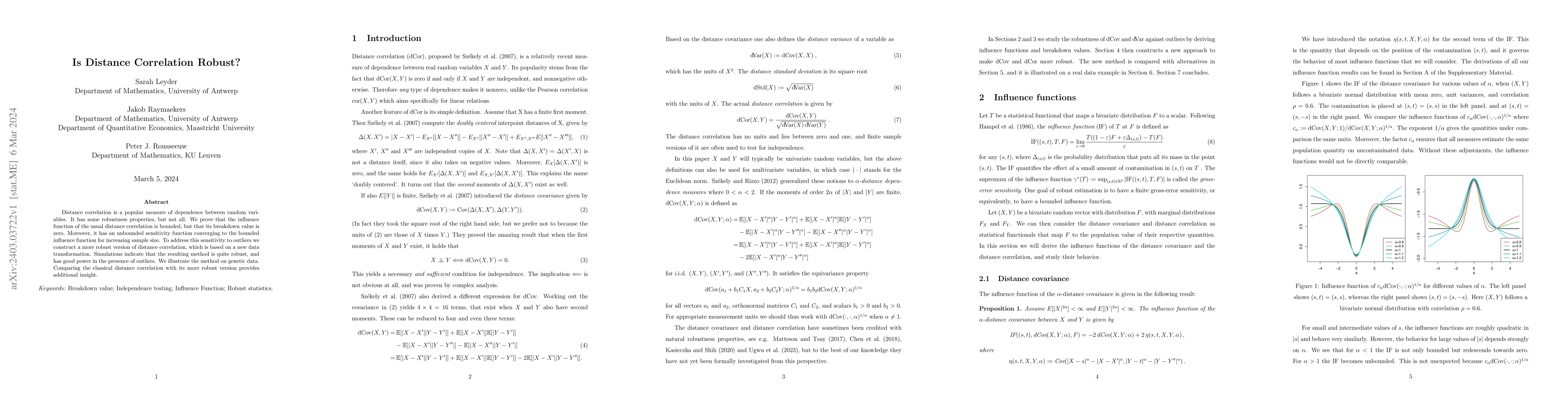 Thumbnail for Is Distance Correlation Robust?