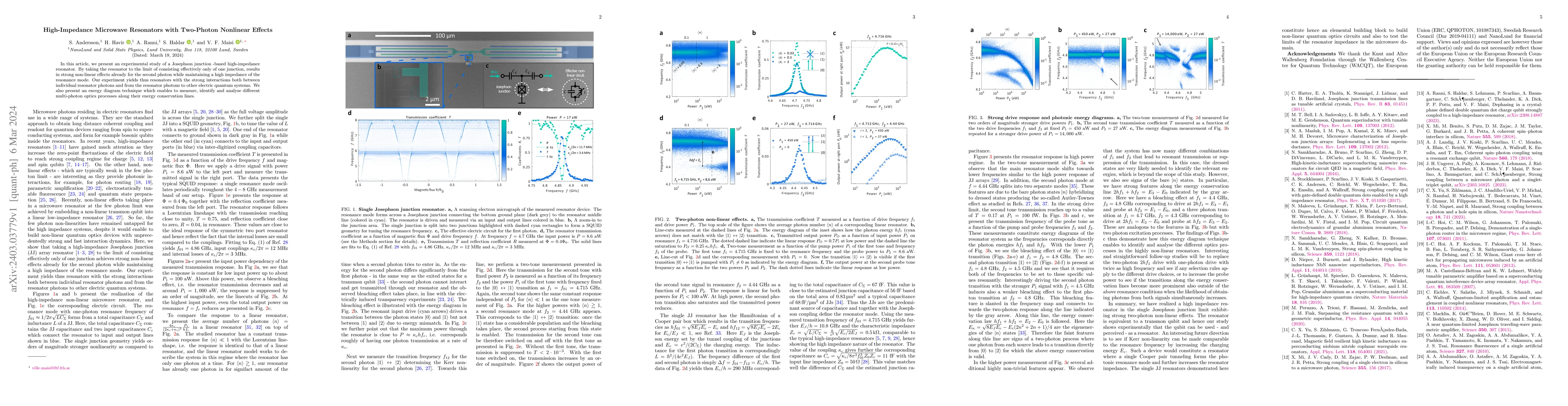 Thumbnail for High-Impedance Microwave Resonators with Two-Photon Nonlinear Effects