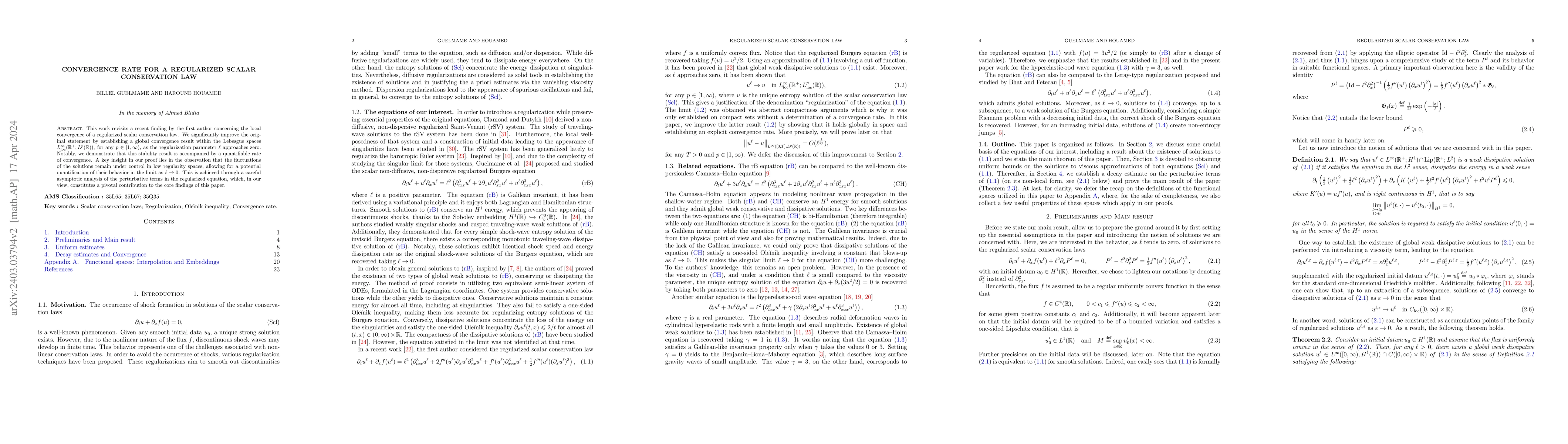 Thumbnail for Convergence rate for a regularized scalar conservation law