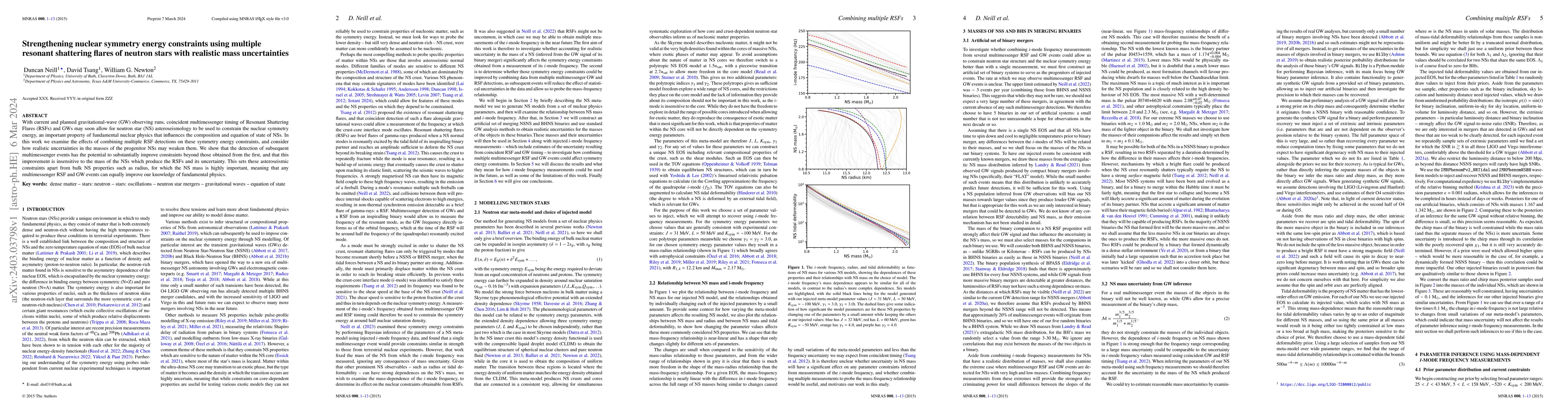 Thumbnail for Strengthening nuclear symmetry energy constraints using multiple
  resonant shattering flares of neutron stars with realistic mass uncertainties