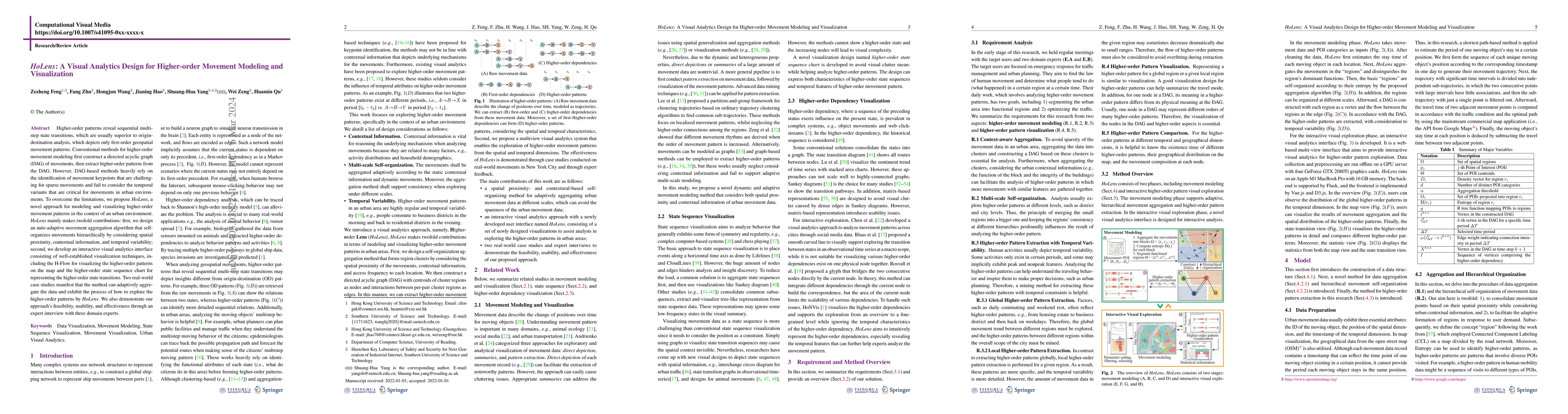 Thumbnail for HoLens: A Visual Analytics Design for Higher-order Movement Modeling and
  Visualization