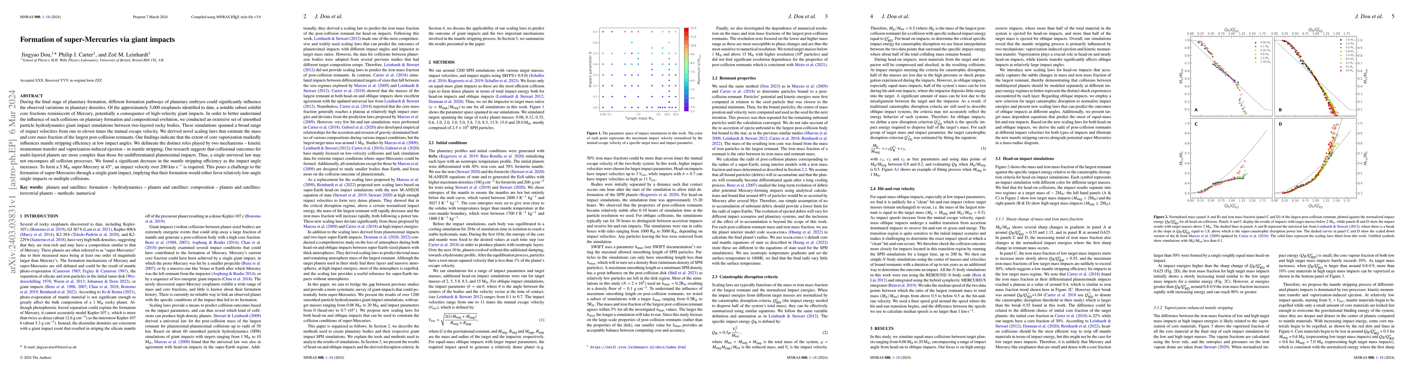 Thumbnail for Formation of super-Mercuries via giant impacts