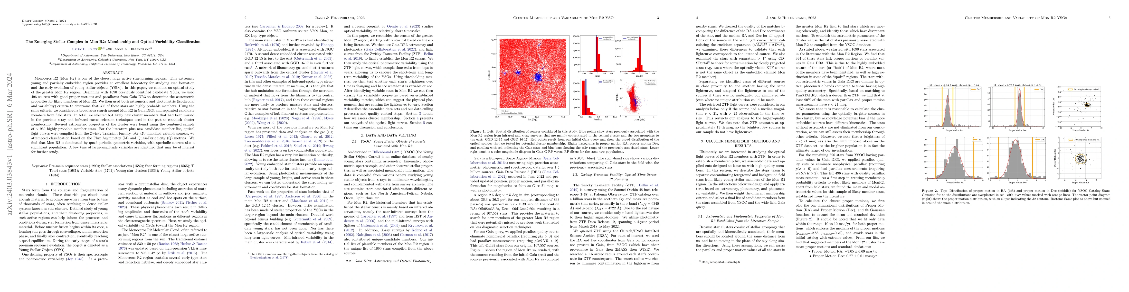 Thumbnail for The Emerging Stellar Complex in Mon R2: Membership and Optical
  Variability Classification