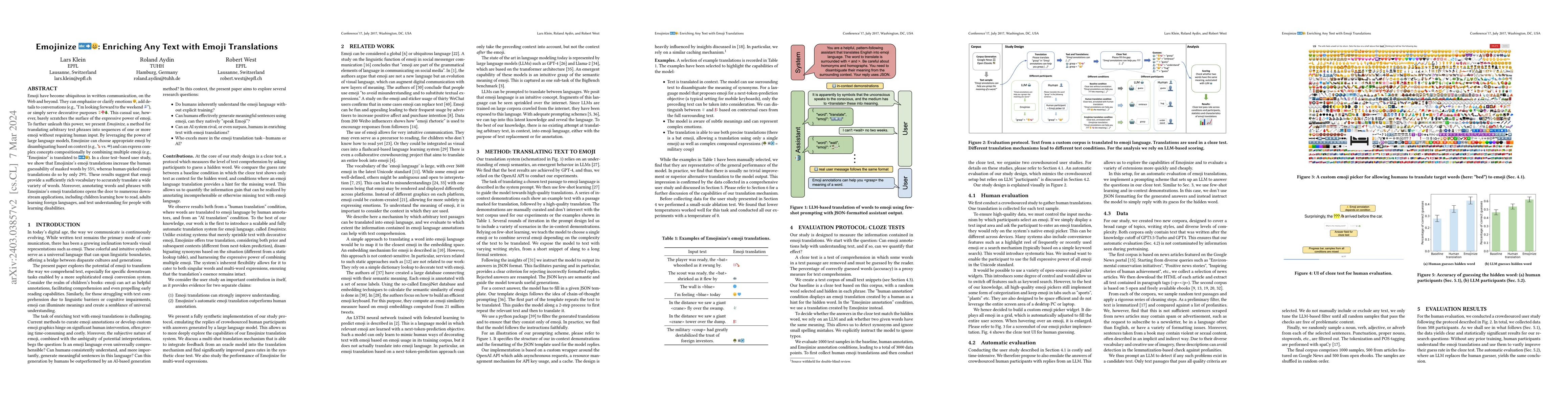 Thumbnail for Emojinize: Enriching Any Text with Emoji Translations