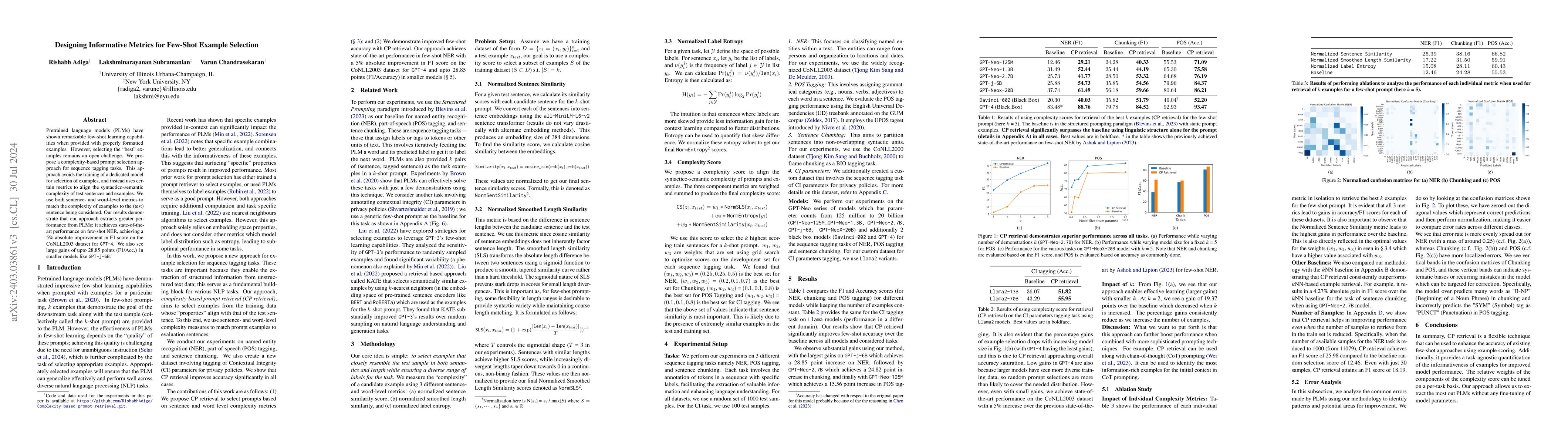 Thumbnail for Designing Informative Metrics for Few-Shot Example Selection