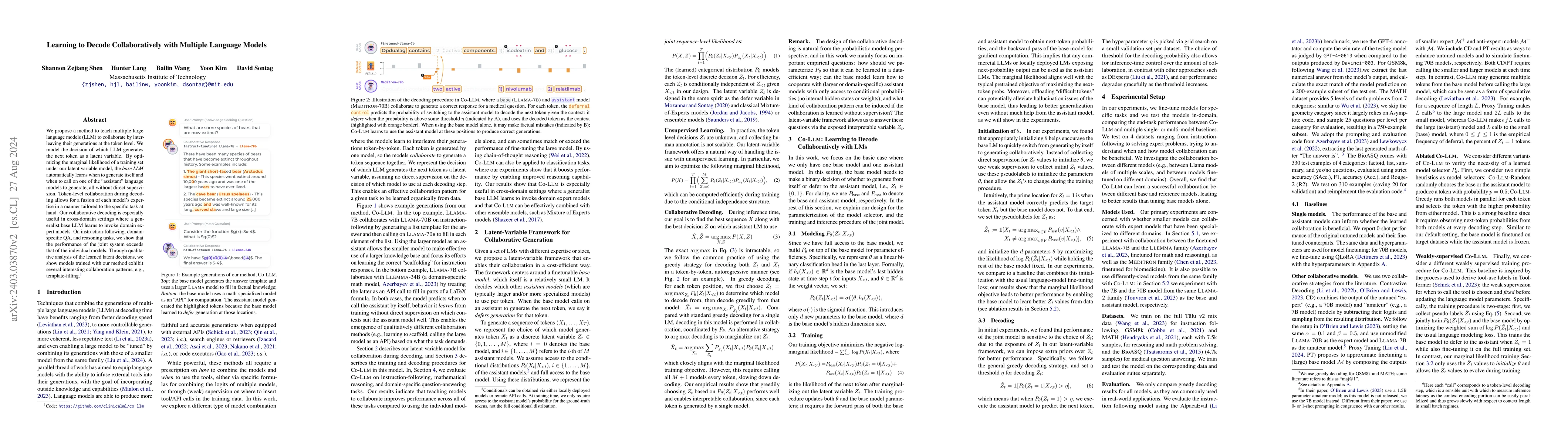 Thumbnail for Learning to Decode Collaboratively with Multiple Language Models